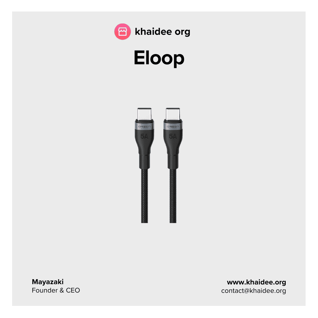 Eloop S6 สายชาร์จเร็ว USB Type C to C